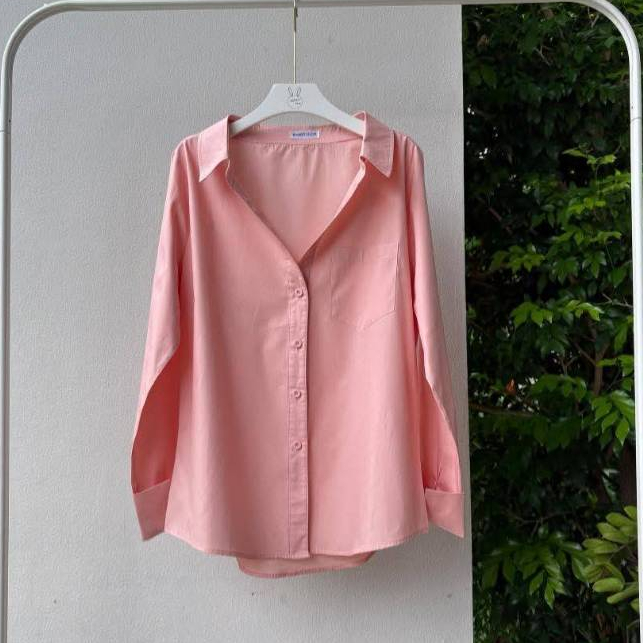 เสื้อเชิ้ตคอเปิดผ้าcotton