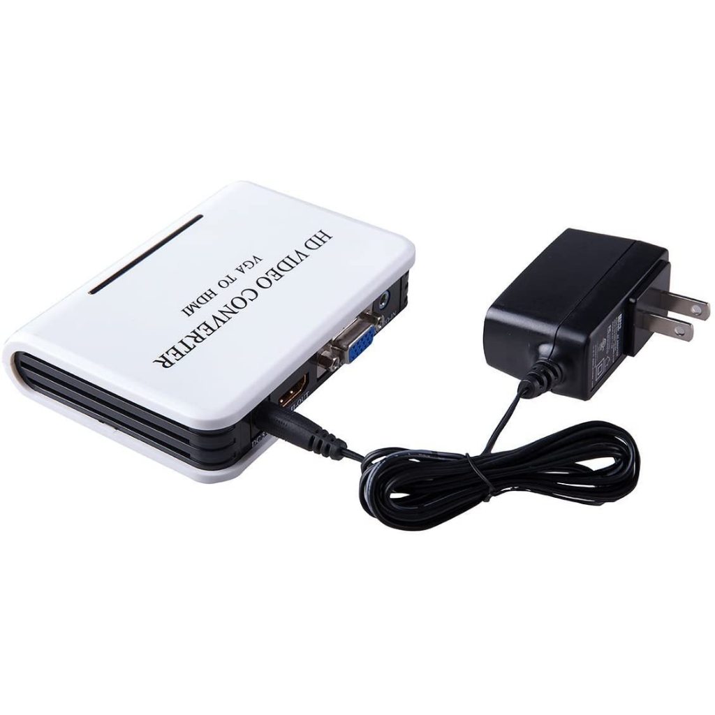 VGA TO HDMI HD VIDEO CONVERTER (PLASTIC WHITE)