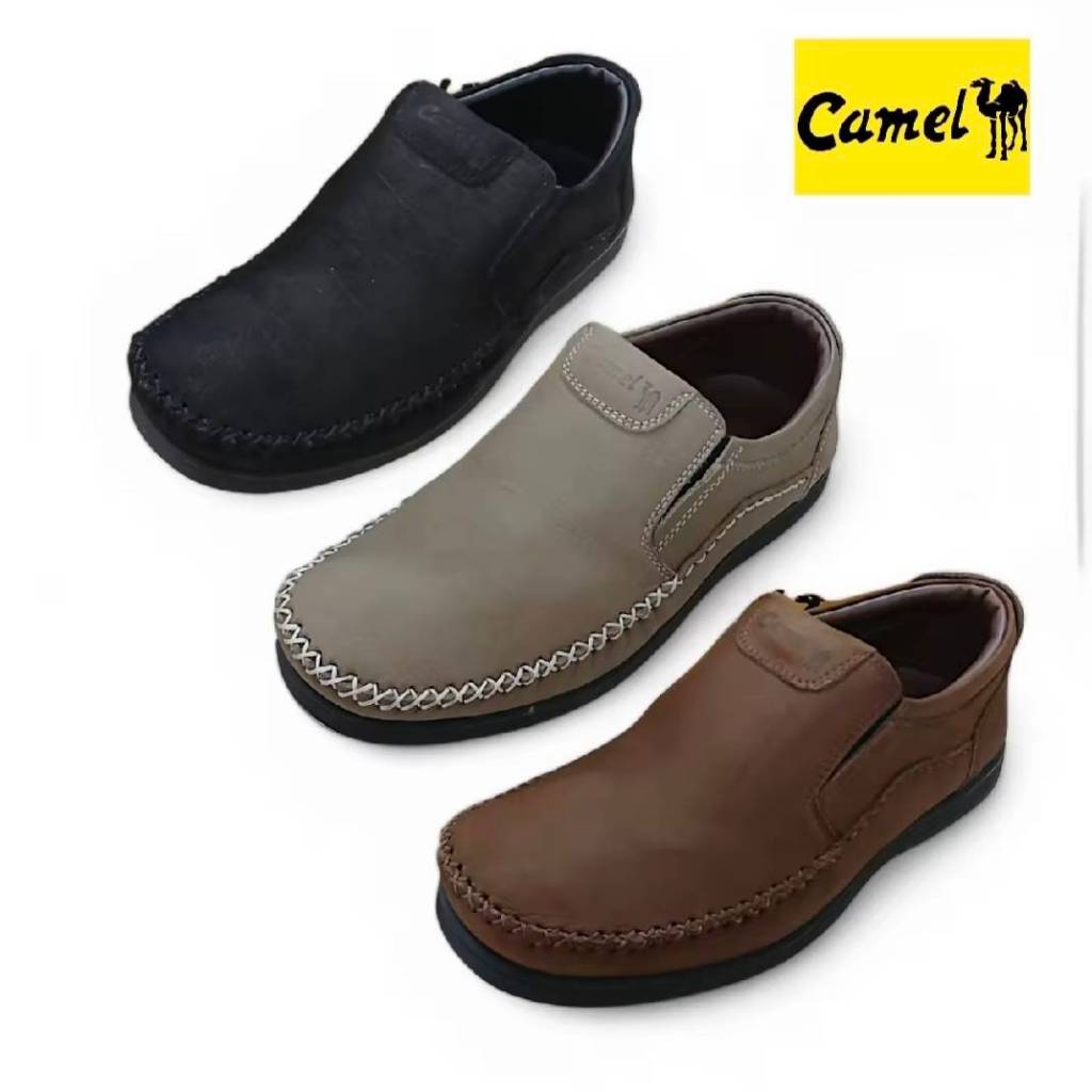 Camel รุ่น CM-127 รองเท้าผู้ชายหนังแท้