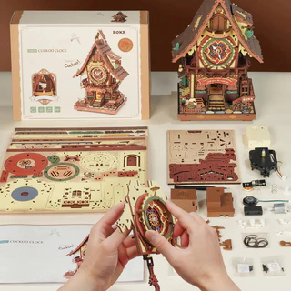 ส่งด่วน กทม. ⏰ ใหม่ นาฬิกาคุกคู ประกอบเอง DIY Cuckoo Clock ของเล่น ของขวัญ ของแต่งบ้าน ROKR LC901C