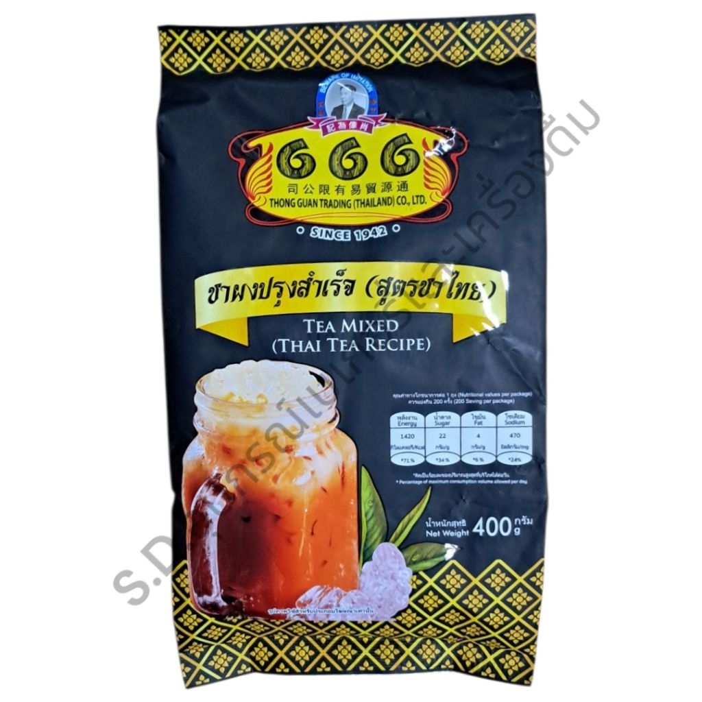 666 ชาผงปรุงสำเร็จ (สูตรชาไทย) 400G.