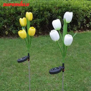 Neobee ไฟปักสนามโซล่าเซลล์ ดอกทิวลิป โคมไฟดอกไม้ ตกแต่งสวน กลางแจ้ง กันน้ำ Solar-tulip