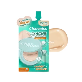 ( แบบซอง ) Charmiss Matte All Day Acne Cushion Spf50 Pa++++ ชาร์มิส แมทท์ ออล เดย์ แอคเน่ คุชชั่น 5g