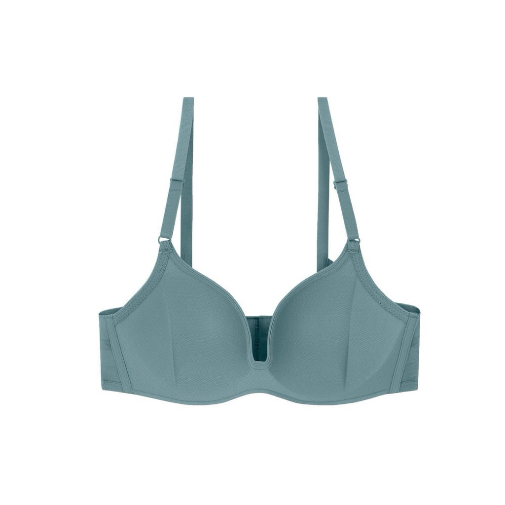Wacoal Mood New Travel Bra บราม้วนได้ ไร้โครง รุ่น MM1E36 สีเขียวอมเทา ขนาด E75/34E