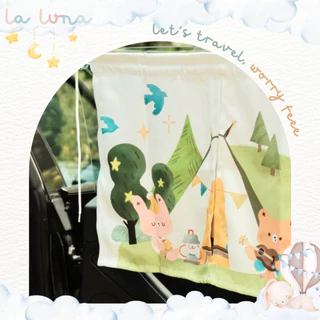 [New in Jun] - La Luna x July Moly ผ้ากันแดดเด็กในรถ 2 ขั้น มีผ้า Blackout