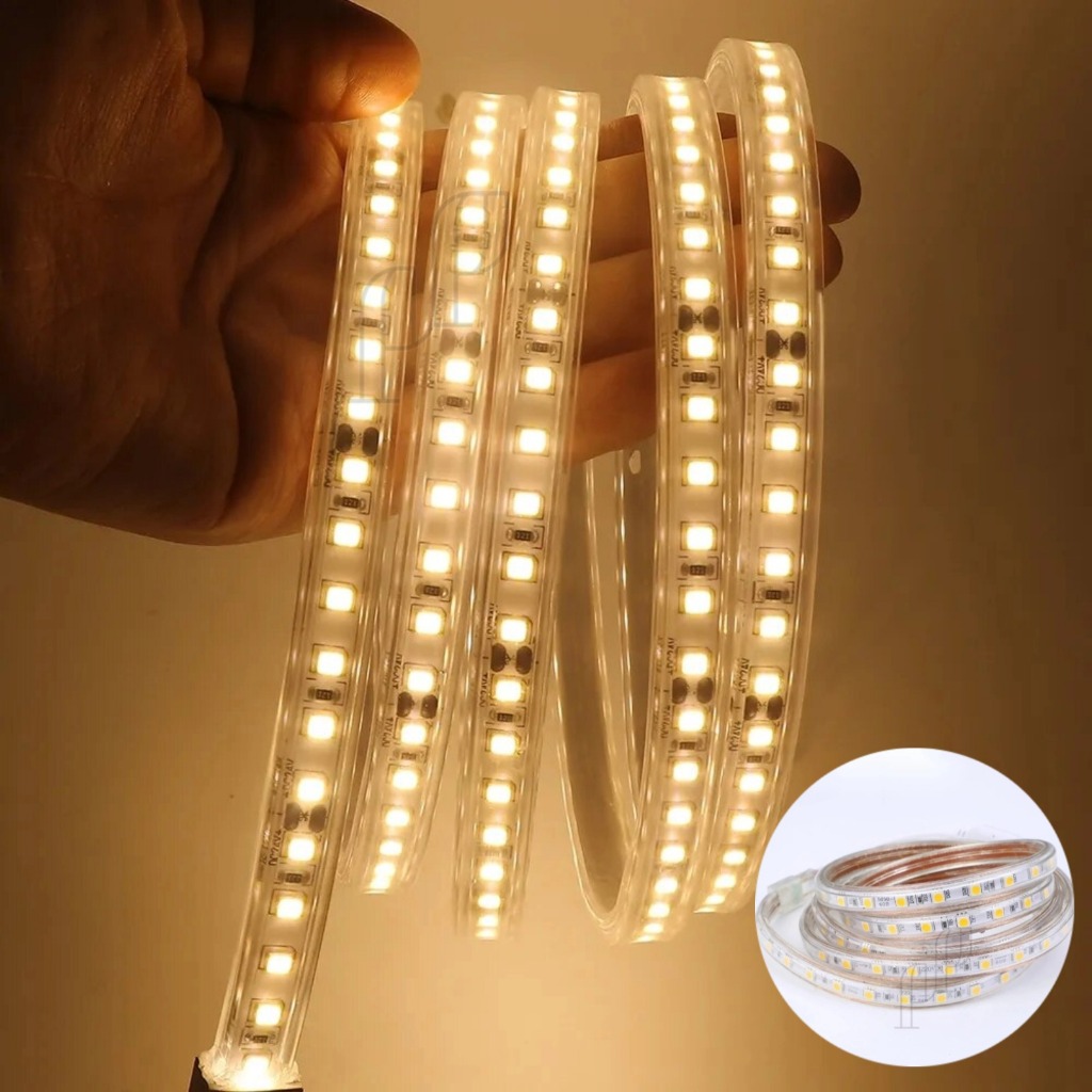 ไฟสายยาง 5050 LED Strip 5M 10M 15M 20M 25M 30M 220V 8mm ไว้ภายนอกได้ พร้อมใช้งาน