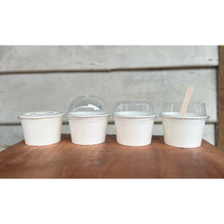 CUP260 - ถ้วยกระดาษ 260 มล สีขาว เลือกฝาตอนกดสั่งสินค้า (อบไม่ได้) 50 ชุด