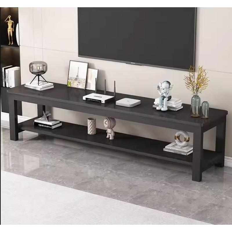Yifeng โต๊ะวางทีวี วางของหน้าที่สไล์มินิมอล ท็อปไม้ โครงขาเหล็ก 2ชั้น  2911