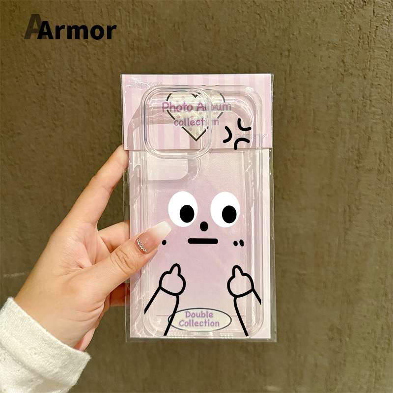 TPU ปุ่มชุบไฟฟ้า🔥 เคสไอโฟน นิ่มกันกระแทก เคสโทรศัพท์ iPhone 11 12 13 14 15 Pro Max XR XS X 7 8Pโกรธและดูหมิ่น
