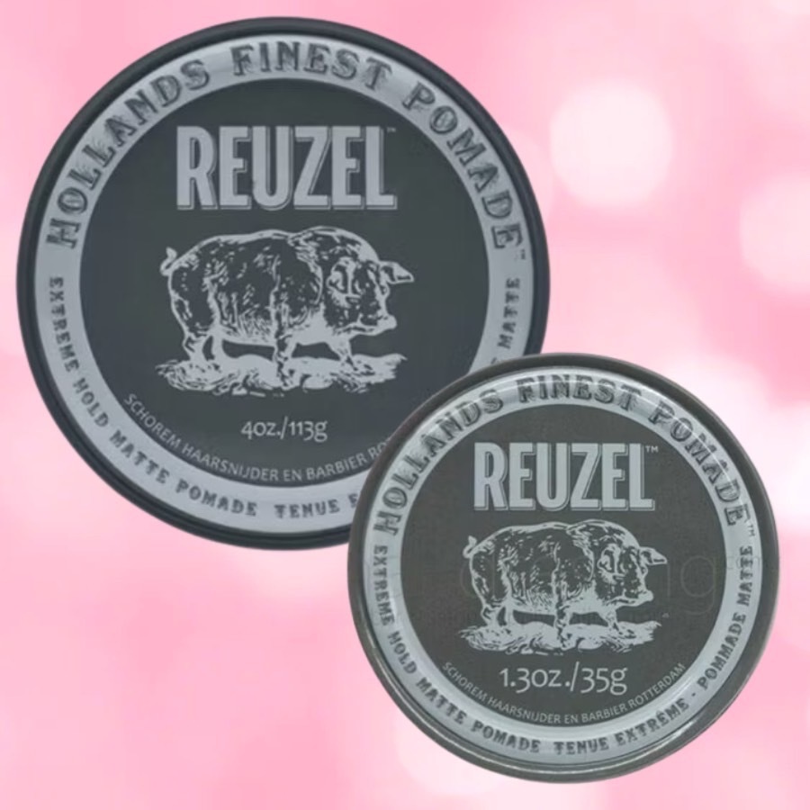 REUZEL EXTREME HOLD MATTE POMADE 35 113 ML. ผลิตภัณฑ์จัดแต่งทรงผมมอบการจัดทรงที่แข็งที่สุด ล้างออกได้ง่ายไม่ทิ้งคาบ