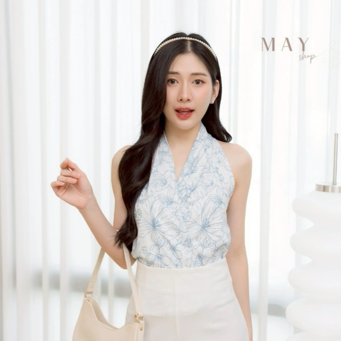 LT021 F เสื้อกล้ามคอวี เสื้อแขนกุด เสื้อใส่ทำงาน 🎉✨ใส่แล้วดูแพงมาก