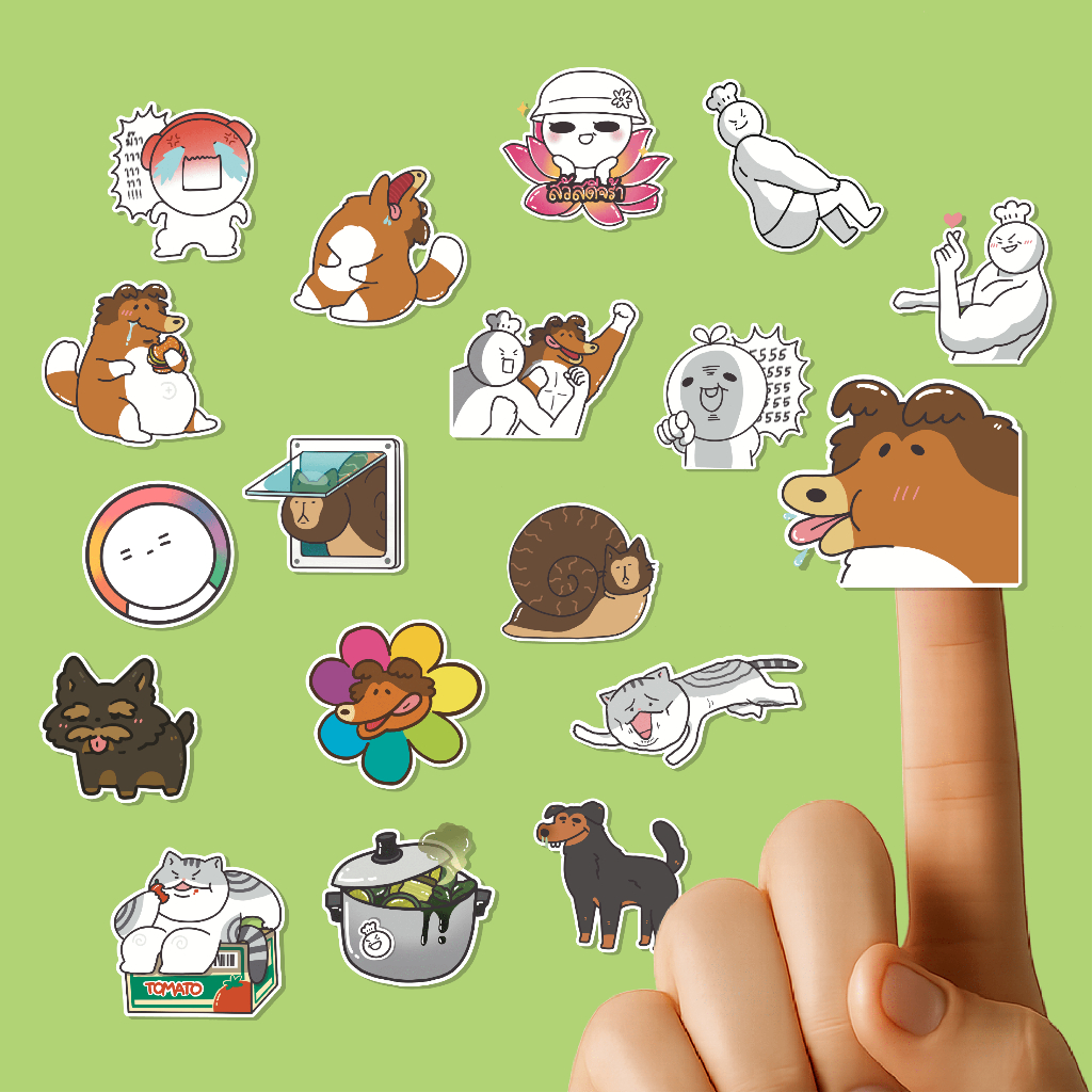 สติกเกอร์ไดคัท ชีวิตงง ๆ ของแจนนี่ รวมตัวละคร