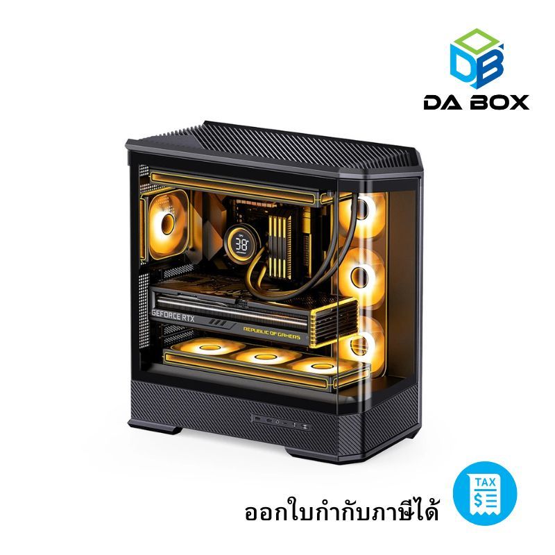 JONSBO CASE D400 -ATX (Black , White) Fan in case 4 Pcs.