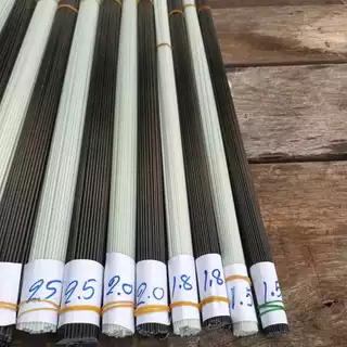 ซี่กรงนก ซี่เรซิน 1.5- 4.0 มิล (1มัด100ซี่) ยาว50cm ซี่ไฟเบอร ซี่ดำ/ขาว ราคาถูก
