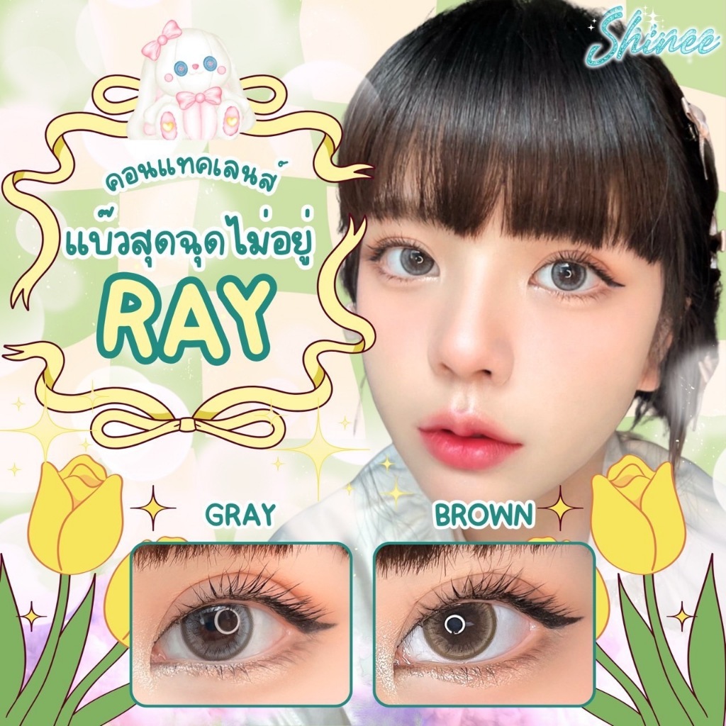คอนแทคเลนส์🌈Ray🌈 Brown / Gray (Shinee) ขนาดกลาง💖