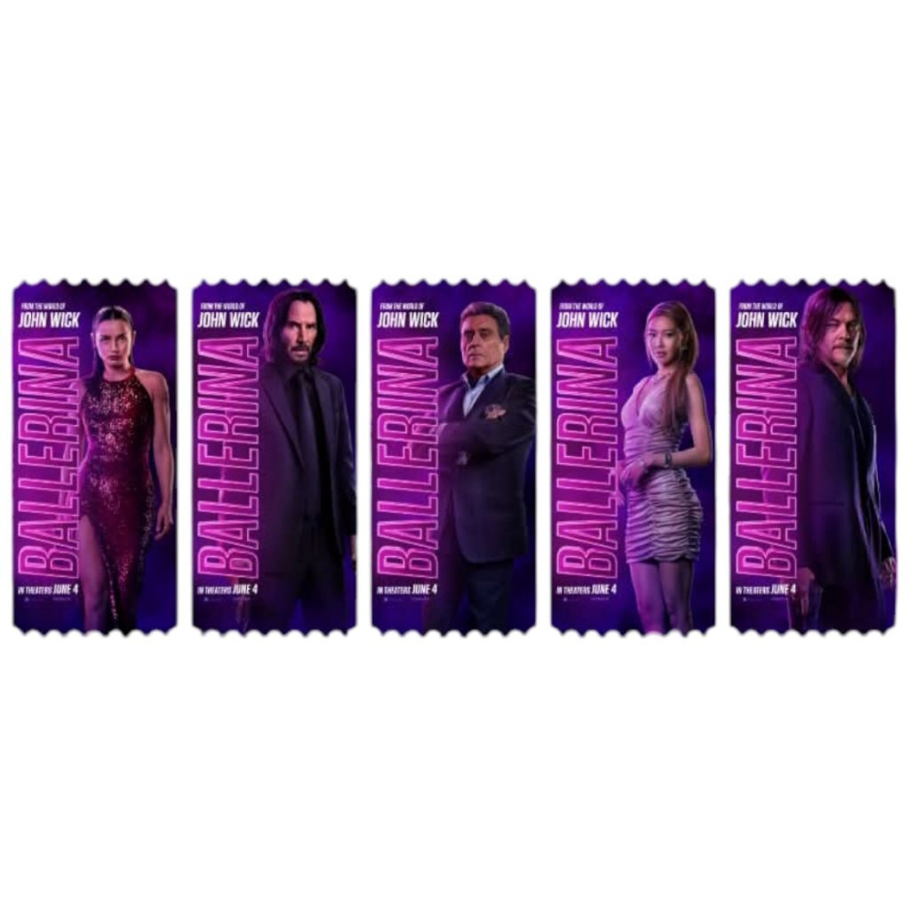 ตั๋ววิบวับ ตั๋วสะสม Ballerina บัลเลรินา SF Cinema Collectible Ticket Ballerina John Wick จักรวาลของจ