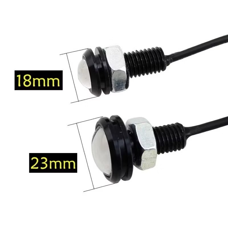 (ราคาต่อ 1เส้น)  ไฟตาแมว LED ใหญ่ 23 mm /18mm (ไฟส่องสว่าง+ไฟกระพริบ) ไฟเลี้ยวตาแมว Led Eagle Eyes ไฟ led 12v E17 L313