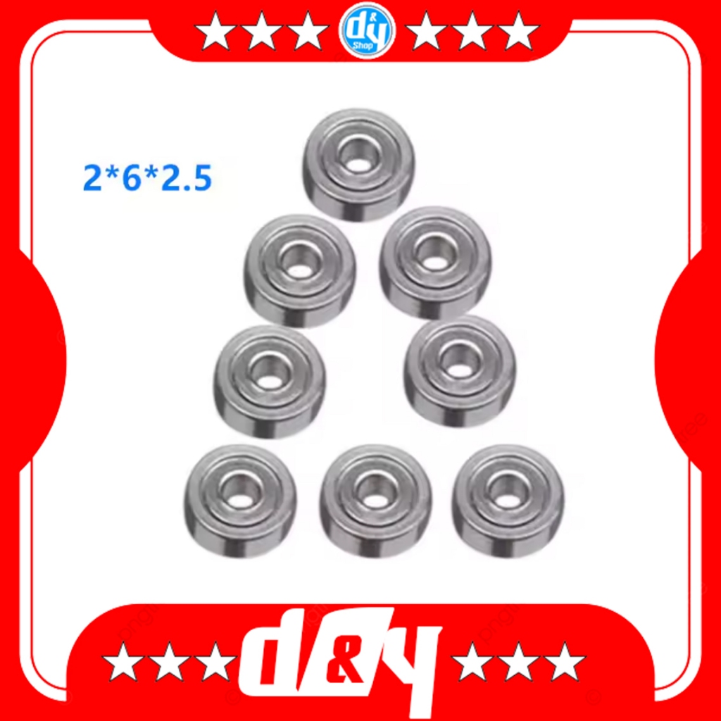 Ball Bearing 620 ( 6x2x2.5 )  สำหรับ แกนล้อ ใส่เฟือง mini 4wd (1เม็ด)