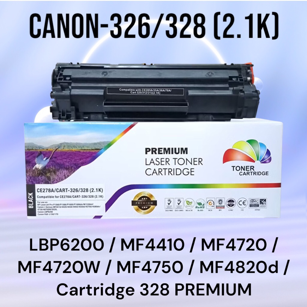 ตลับหมึก Canon LBP6200 / MF4410 / MF4720 / MF4720W / MF4750 / MF4820d / Cartridge 328 PREMIUM
