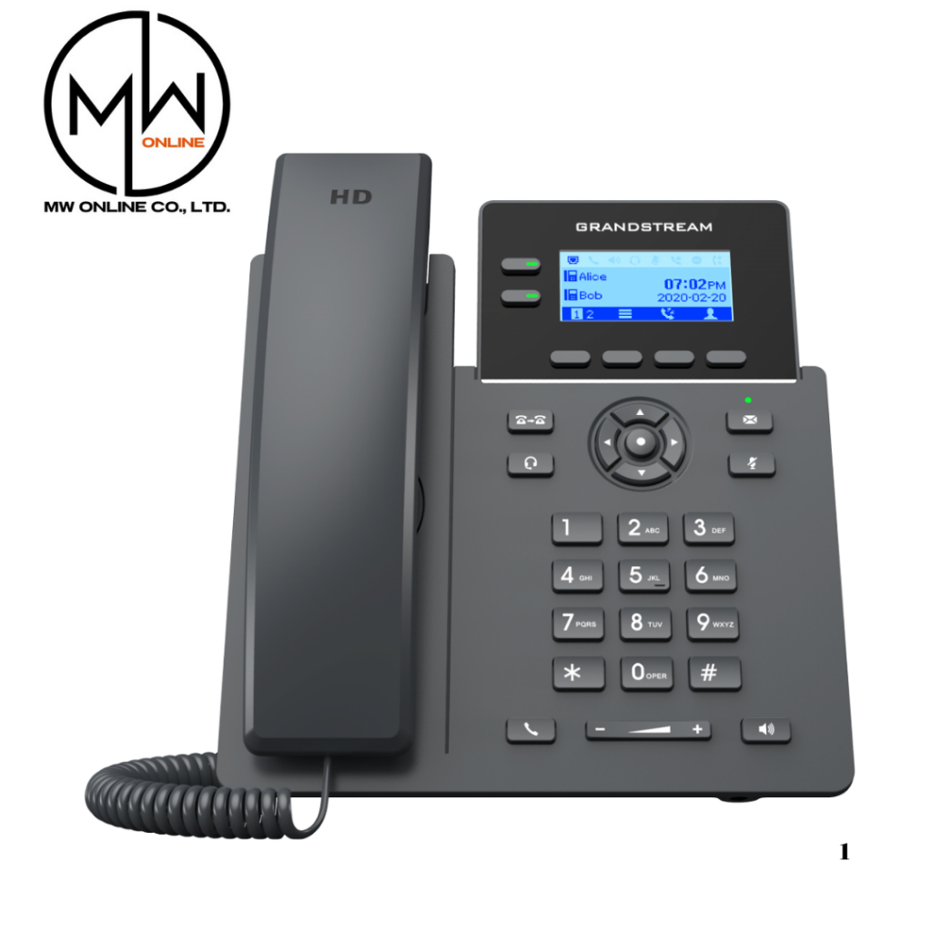 GrandStream GRP2602W IP-Phone 2 Lines, 4 SIP Account, HD Audio, POE