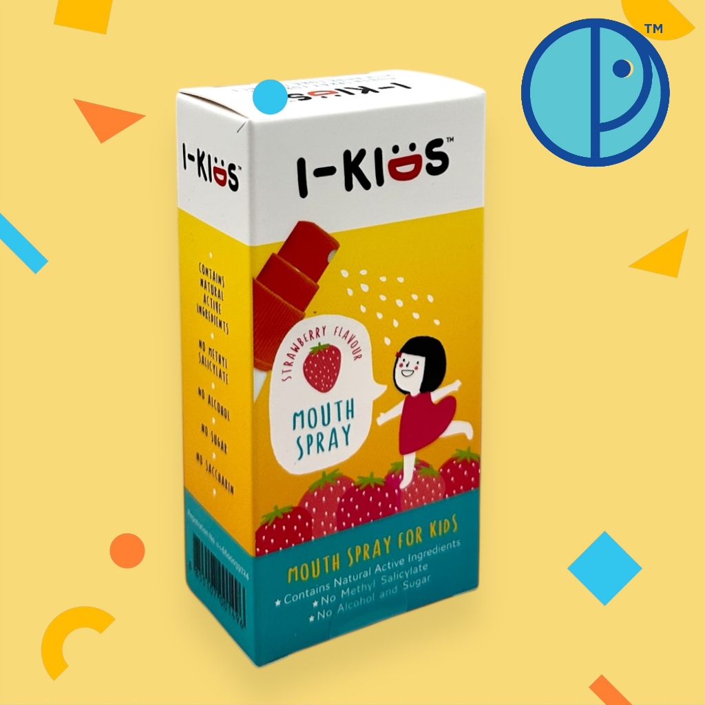 I-Kids Mouth Spray For Kids ไอคิดส์ เมาท์สเปรย์ รสสตรอว์เบอรี่ ขนาด 15 มล.