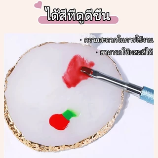 จานเรซิ่นผสมสีเจล จานผสมสีเล็บ จานสีเรซิน Crystal Resin Palette จานผสมสีเจล เรซิ่นหินอ่อน อุปกรณ์สำหรับตกแต่งเล็บ