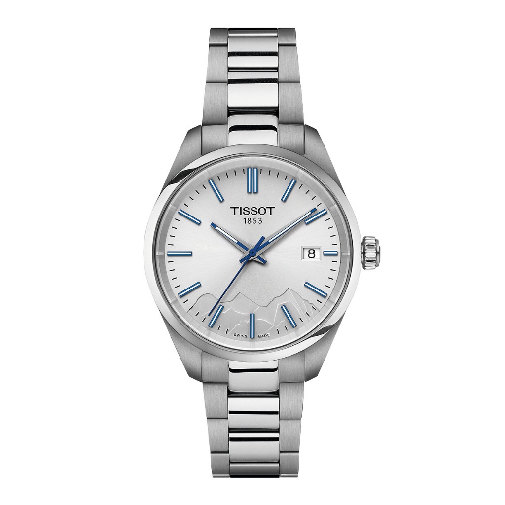 Tissot PR 100 Jungfraubahn Quartz 34 mm ทิสโซต์ พีอาร์ 100 ควอตซ์ 34 มม. สีเงิน T1502101103101