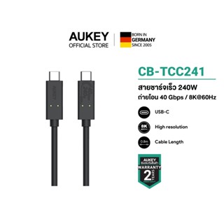 AUKEY สายชาร์จเร็ว  240W USB4 Gen2 Hyper Link CC Cable + Dat…