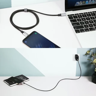 AUKEY สายชาร์จเร็ว 60W USB-C to USB-C 3A Nylon Braided Fast Charge | CB-CD5