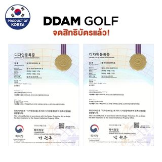 DDAM GOLF ถุงมือกอล์ฟผู้ชาย หนังแกะผสมผ้าไมโครไฟเบอร์ สีขาวดำ 1 ชิ้น ns korea