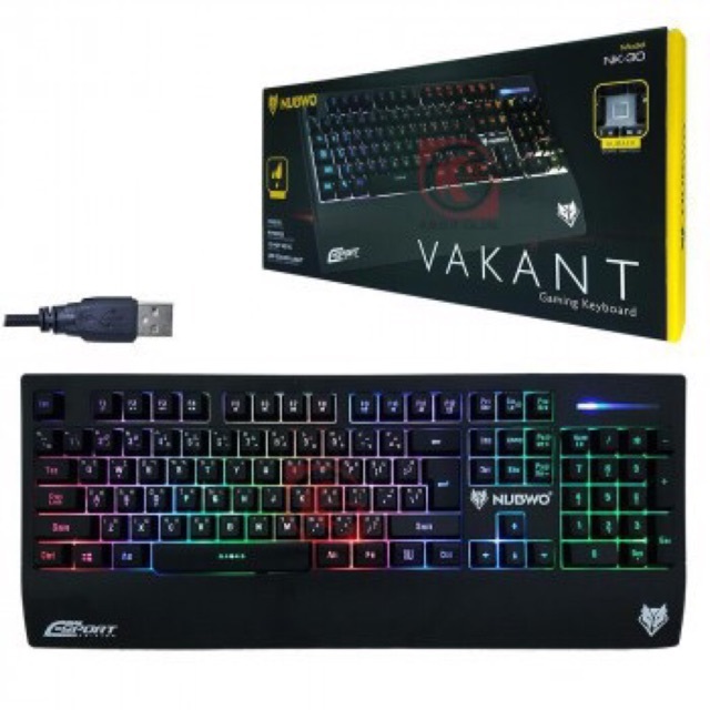 NUBWO VAKANT KEYBOARD GAMING LED SOUNG LIGHT รุ่น NK-30