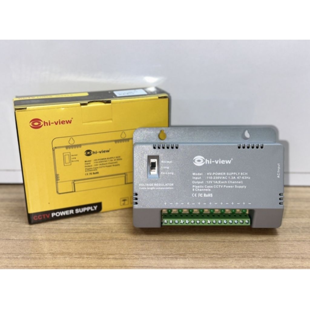 HV-POWER SUPPLY 8CH อุปกรณ์จ่ายไฟให้กล้องวงจรปิด