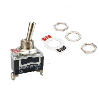 HEXMA 1 ชิ้น สวิทช์สลับ สีเงิน ทอง SUCN -1021 ขนาด12 มม.2-pin on-off 15A 250V สวิตช์ไฟ e-ten1021