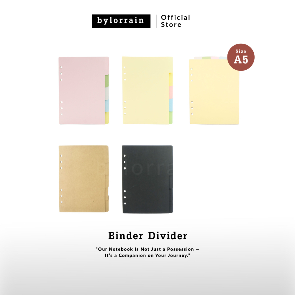 ฉากกั้นแฟ้ม 6 ห่วง : Binder Divider Size A5