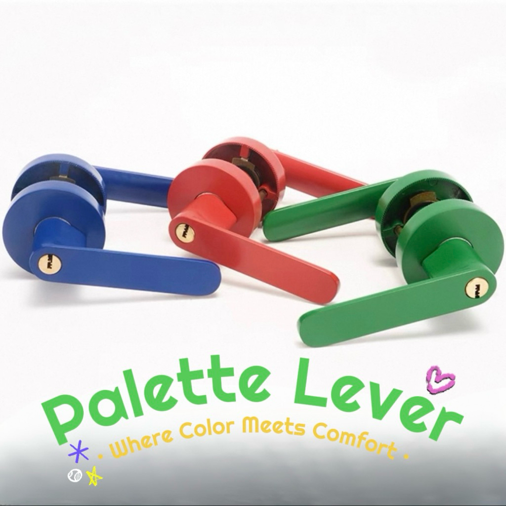 Mr.wall studio - ลูกบิดประตูแบบก้านโยก สีสันสดใส น่ารัก ( 60 mm ) 🎨✨