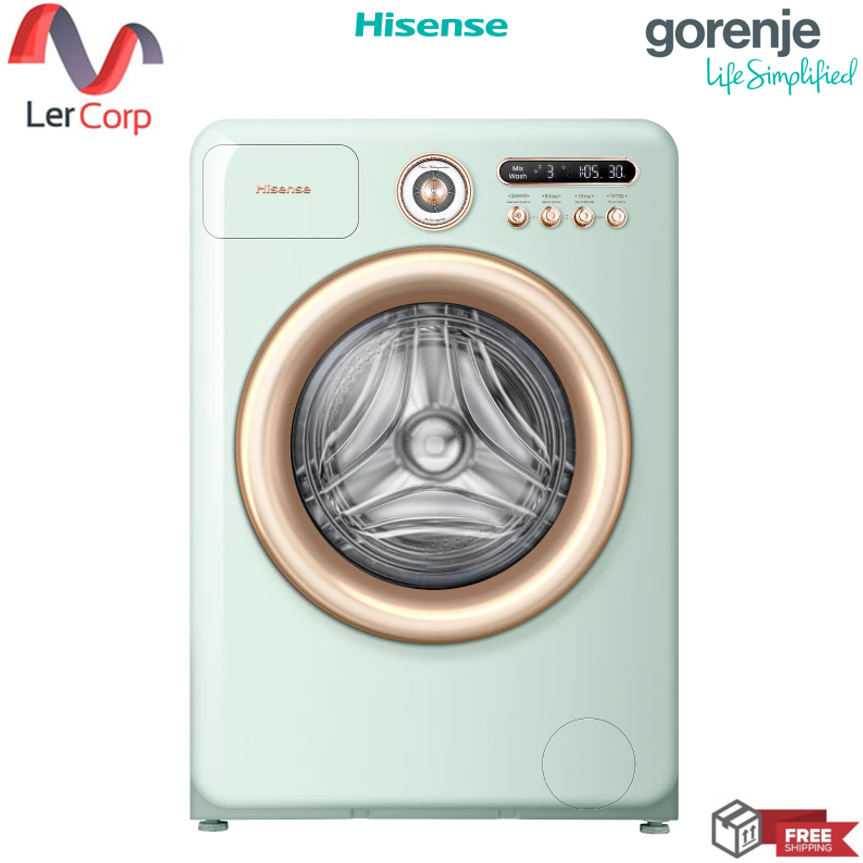 (HISENSE) Roman Holiday Series เครื่องซัก/อบ ฝาหน้า Inverter 10.5/7 kg (สีRoman Green) รุ่น WD105R5