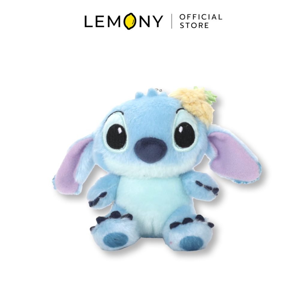 LEMONY พวงกุญแจตุ๊กตาสติช สับปะรด แบบนั่ง ขนาด 10CM Stitch with Pineapple Collection
