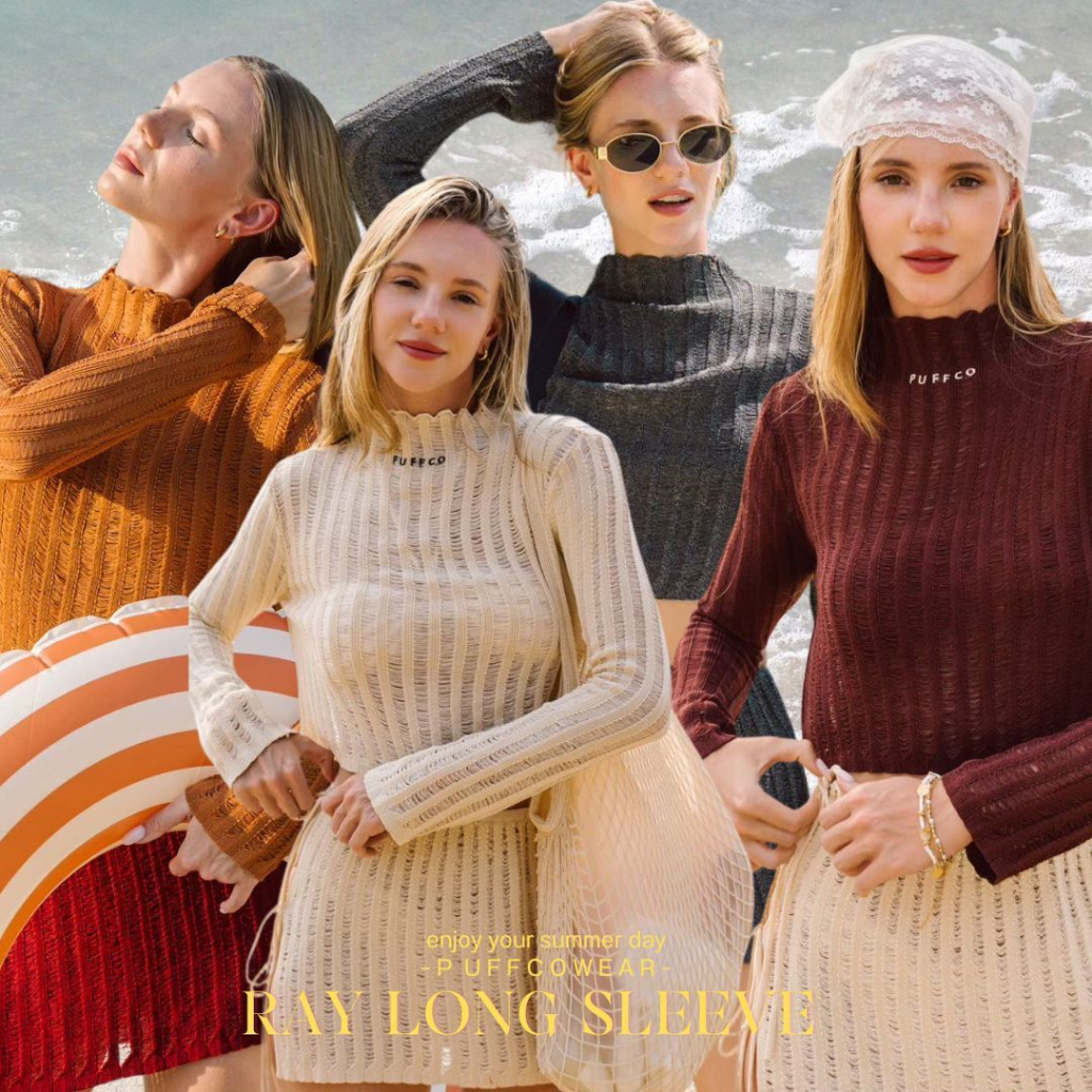 PUFFCO : Ray Long sleeve Knitted Top
