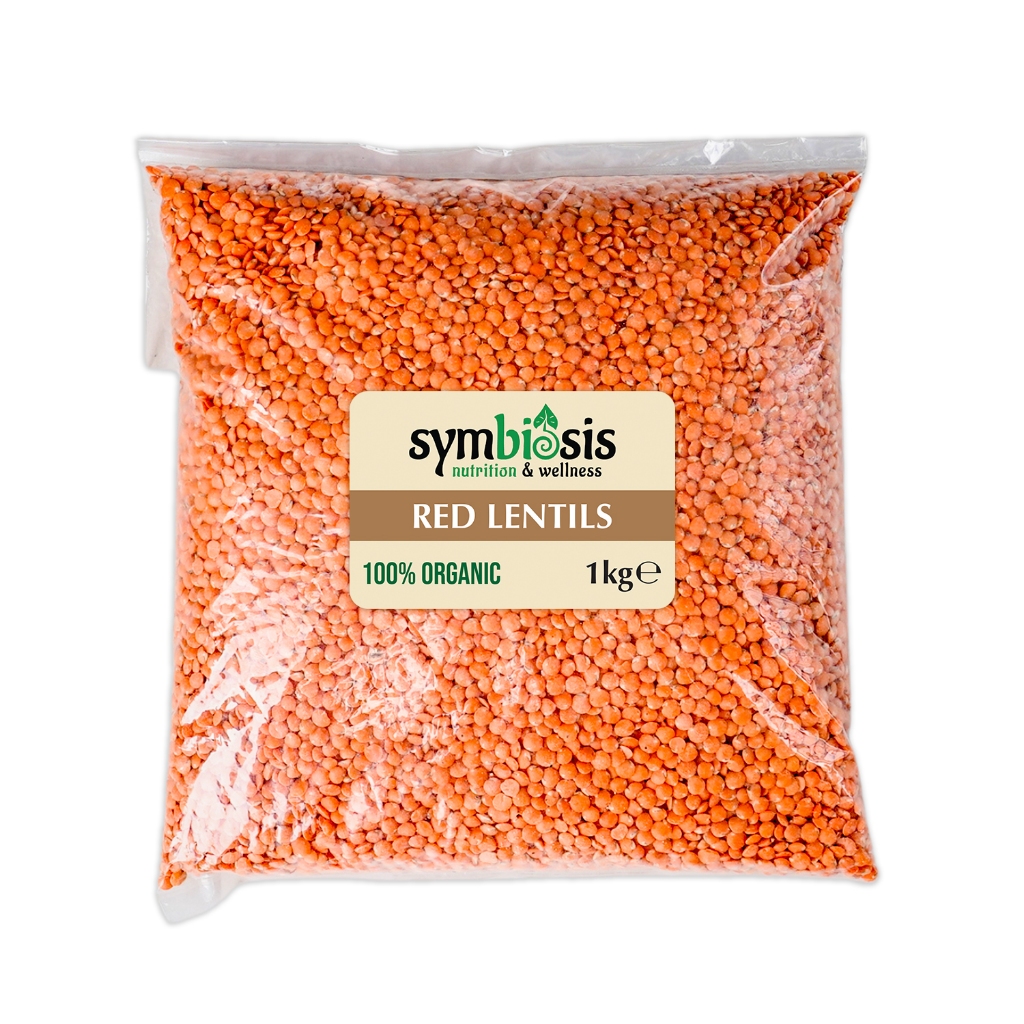 SYMBIOSIS | Organic/Bio Red Lentils 1Kg | Gluten-Free | High Protein | Fiber-Rich | Turkey Product