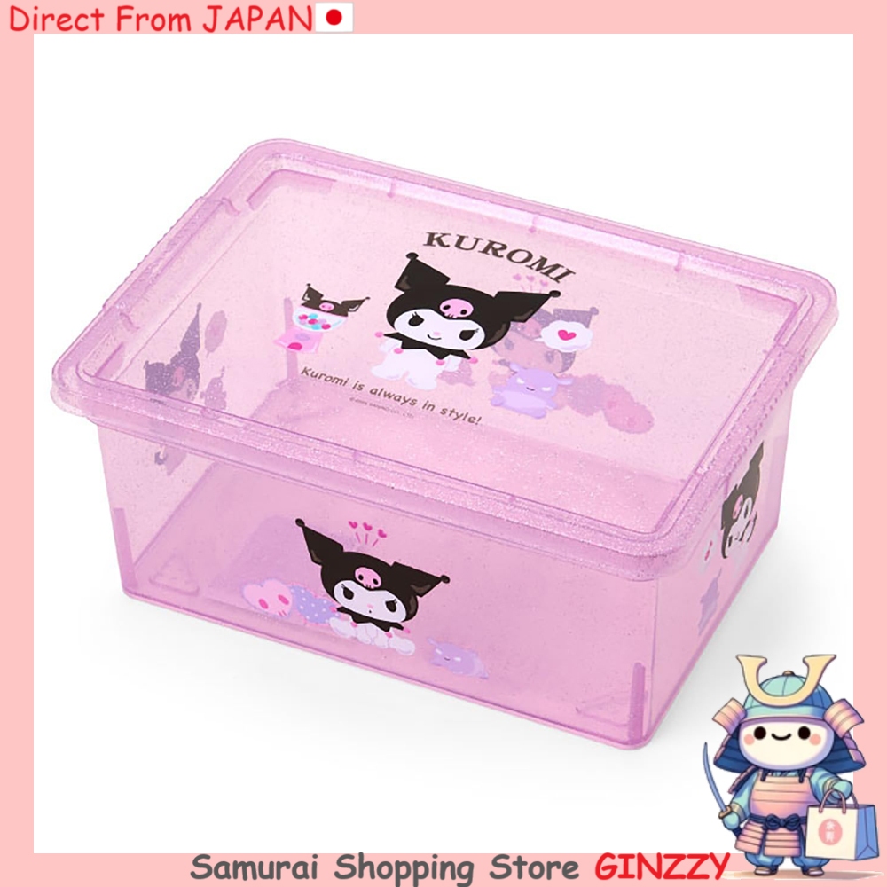 SANRIO กล่องเก็บของแบบซ้อน Kuromi ขนาด S สำหรับเก็บของจิ๋ว ของใช้สำหรับจัดเก็บจากญี่ปุ่น