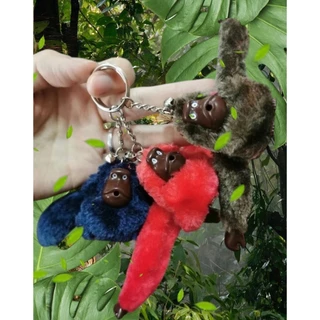 🔥พวงกุญแจกอริลลาตัวใหม่ ขนฟูฟูห้อยกระดิ่ง 10สี Gorilla keychain for bags and keys DXX