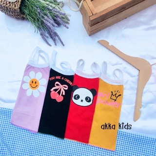 akka เสื้อสายเดี่ยวเด็กผู้หญิงน่ารักๆ ผ้าคอตตอน 100%