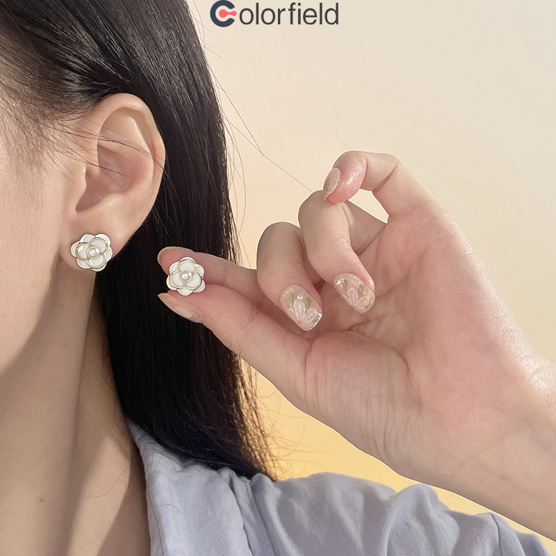 Colorfield ต่างหู ดอกคาเมลเลีย เกาหลี แฟชั่น ระดับไฮเอนด์ ละเอียดอ่อน ผู้หญิง เข้ากับทุกการแต่งกาย เหมาะสำหรับให้ของขวัญ