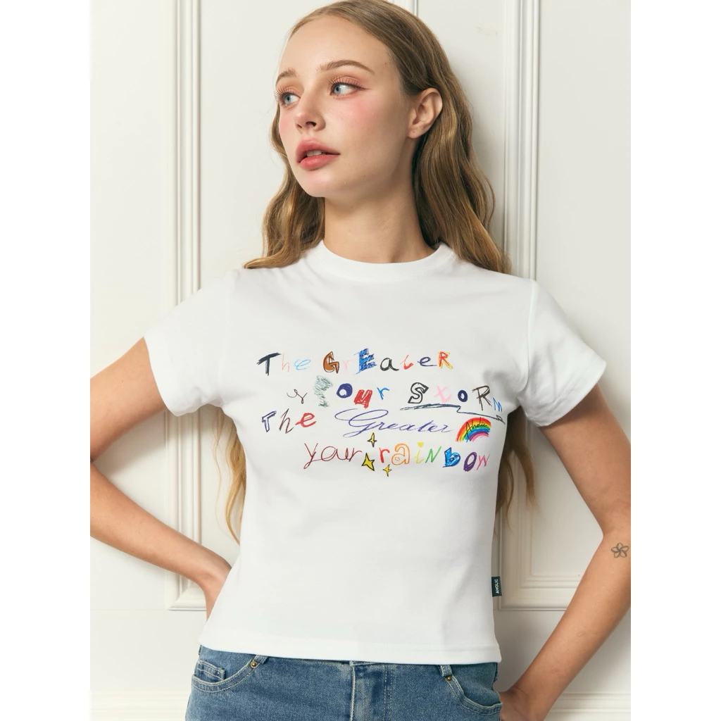 AHOLICBKK | เสื้อทรง BABY TEE AFTER THE STORM