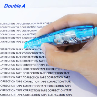 [เทปลบแท่งยาว] Double A เทปลบคำผิด ขนาด 6 มม. x 5 ม. คละสี จำหน่าย 1 ชิ้น