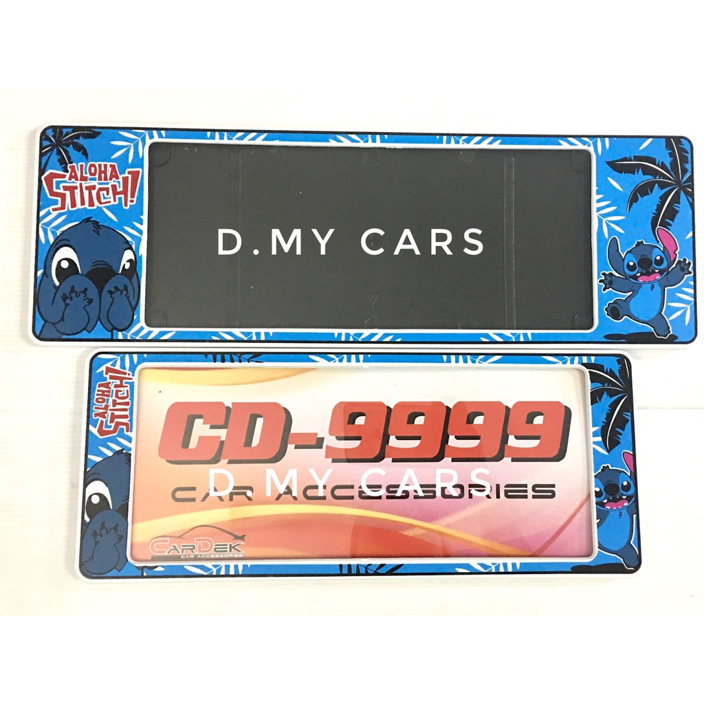 CD กรอบป้ายทะเบียนรถยนต์กันน้ำ STITCH ลาย#สติช