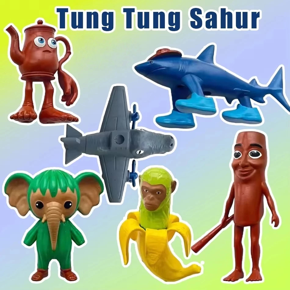 🔥Tung Tung Tung Sahur Action Figure Trralero Tralala จระเข้ Tung Sahur Brainrot ของเล่นรุ่น