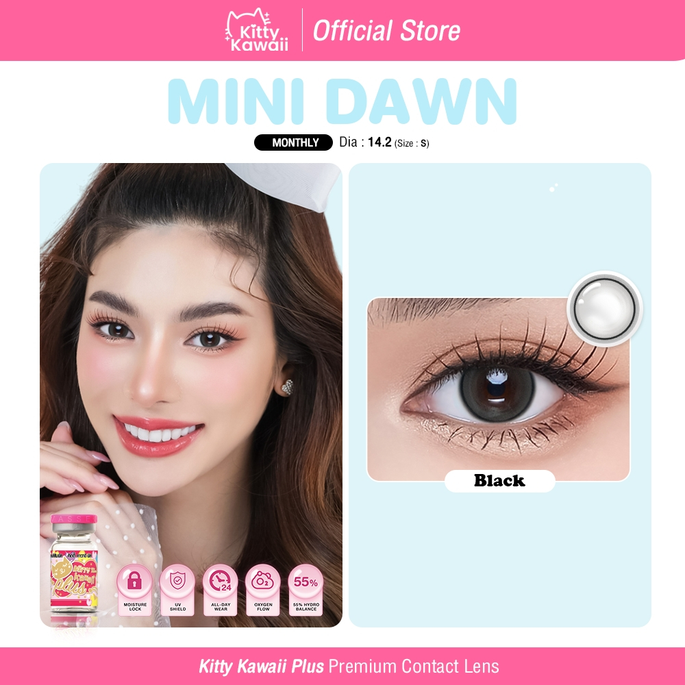 Kitty Kawaii Contact Lens : Mini Dawn Black - คอนแทคเลนส์รายเดือน (VIAL)