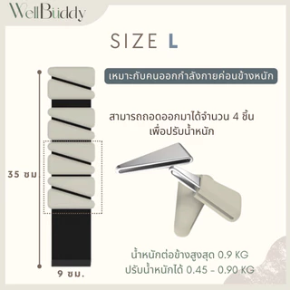 WellBuddy กำไลถ่วงน้ำหนัก 1 คู่ ปรับน้ำหนักได้ ดัมเบลข้อมือ ข้อเท้า ถุงทรายถ่วงน้ำหนัก