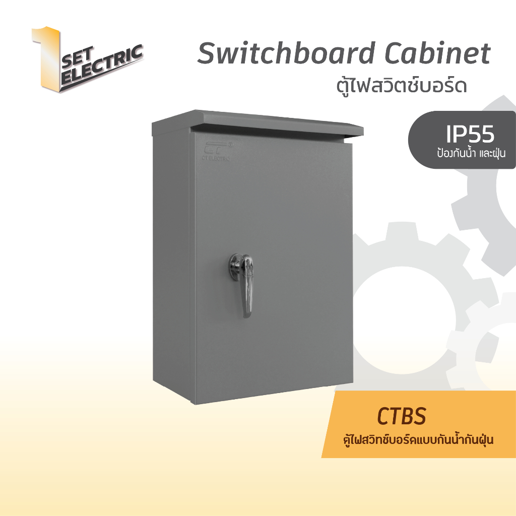 ตู้สวิตช์บอร์ด CT electric รุ่น CTBS (สีเทา)
